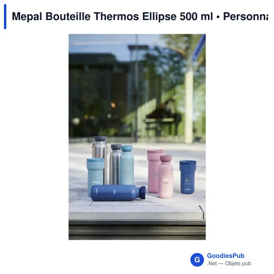 Bouteille isotherme personnalisable Mepal Ellipse 500 ml avec logo - Image 9