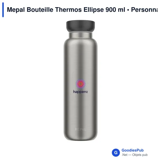 Bouteille isotherme personnalisable Mepal Ellipse 900 ml avec logo - Image 3