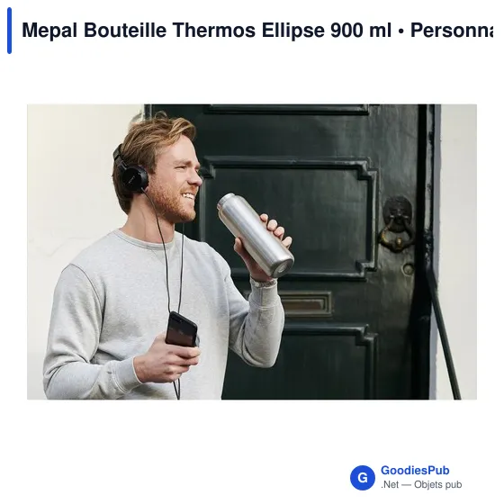 Bouteille isotherme personnalisable Mepal Ellipse 900 ml avec logo - Image 5