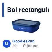 Bol rectangulaire multi-usage personnalisable Mepal Cirqula avec logo - Miniature 1