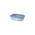Variante bleu nordique - Bol rectangulaire multi-usage personnalisable Mepal Cirqula avec logo