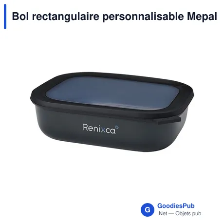 Bol rectangulaire personnalisable Mepal Cirqula 2L avec logo