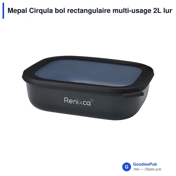 Bol rectangulaire personnalisable Mepal Cirqula 2L avec logo - Image 1