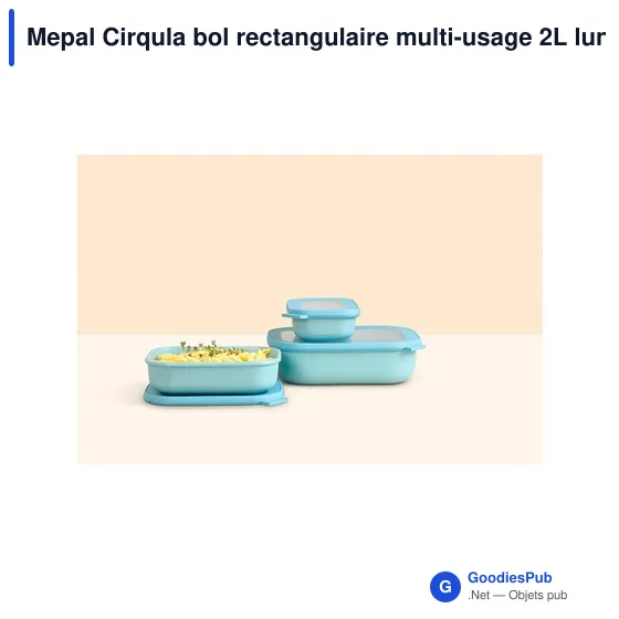 Bol rectangulaire personnalisable Mepal Cirqula 2L avec logo - Image 4