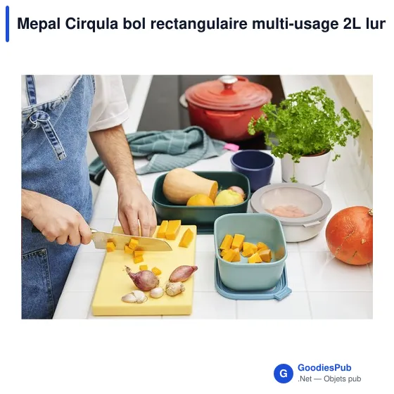 Bol rectangulaire personnalisable Mepal Cirqula 2L avec logo - Image 10