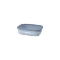 Variante bleu nordique - Bol rectangulaire personnalisable Mepal Cirqula 2L avec logo