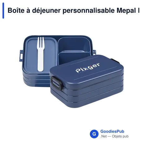 Boîte à déjeuner personnalisable Mepal Lunchbox Bento midi 900 mlavec logo