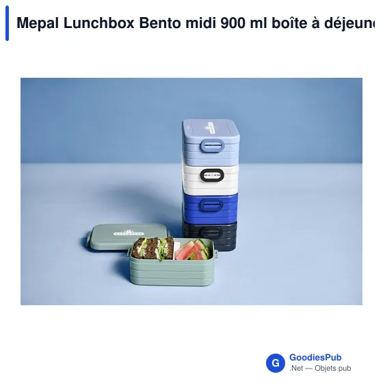 Boîte à déjeuner personnalisable Mepal Lunchbox Bento midi 900 mlavec logo - Image 9