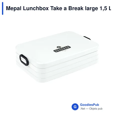 Mepal Lunchbox Take a Break large 1,5 L personnalisé avec logo entreprise blanc