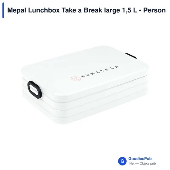 Mepal Lunchbox Take a Break large 1,5 L personnalisé avec logo entreprise blanc - Image 2