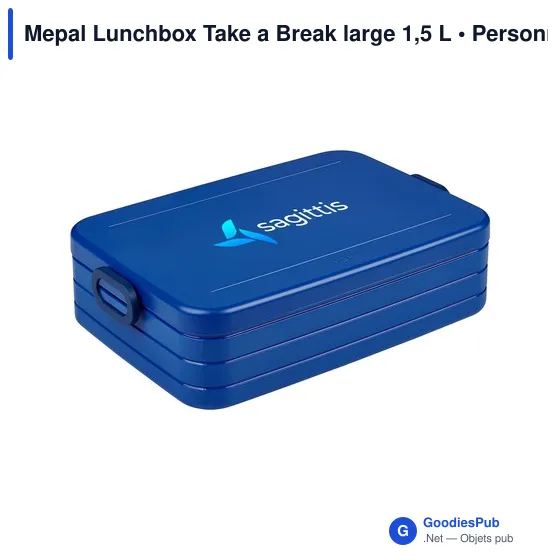 Mepal Lunchbox Take a Break large 1,5 L personnalisé avec logo entreprise blanc - Image 12