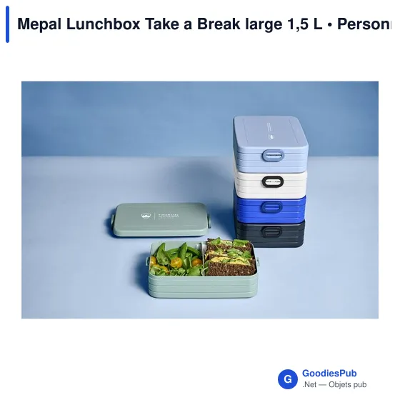 Mepal Lunchbox Take a Break large 1,5 L personnalisé avec logo entreprise blanc - Image 3