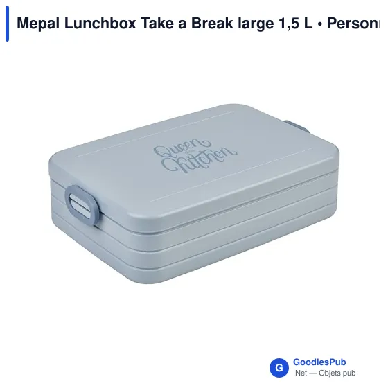 Mepal Lunchbox Take a Break large 1,5 L personnalisé avec logo entreprise blanc - Image 5