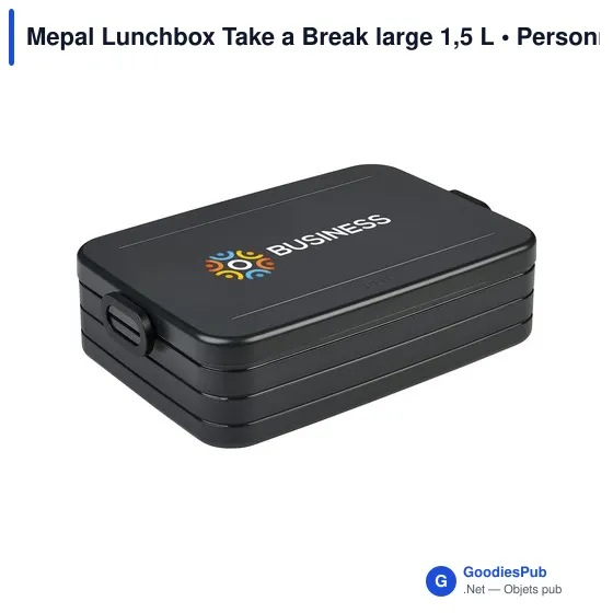 Mepal Lunchbox Take a Break large 1,5 L personnalisé avec logo entreprise blanc - Image 8