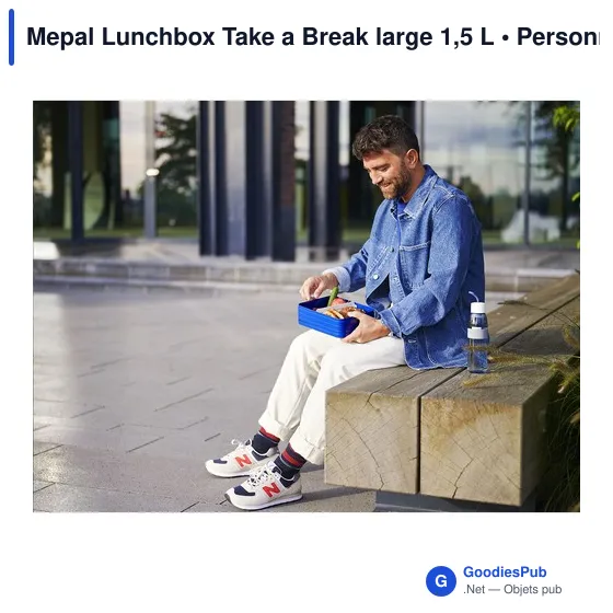Mepal Lunchbox Take a Break large 1,5 L personnalisé avec logo entreprise blanc - Image 10
