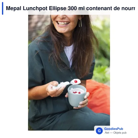 Récipient à aliments personnalisable Mepal Lunchpot Ellipse 300 mlavec logo - Image 11