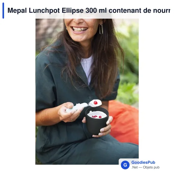 Récipient à aliments personnalisable Mepal Lunchpot Ellipse 300 mlavec logo - Image 5