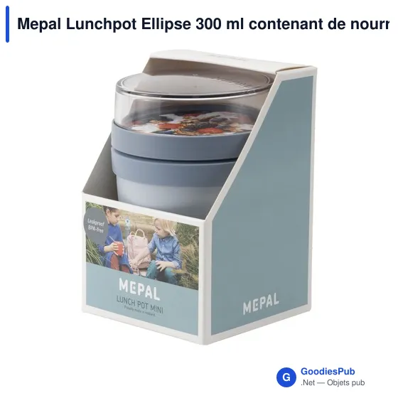 Récipient à aliments personnalisable Mepal Lunchpot Ellipse 300 mlavec logo - Image 8