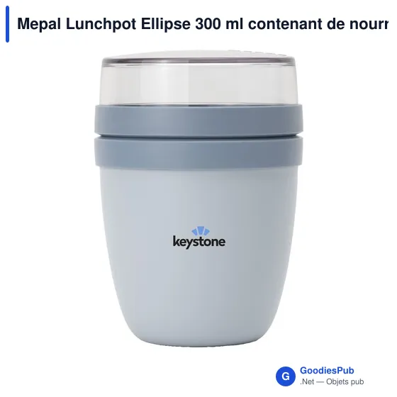 Récipient à aliments personnalisable Mepal Lunchpot Ellipse 300 mlavec logo - Image 10
