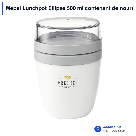Boîte à déjeuner personnalisable Mepal Lunchpot Ellipse 500 ml avec logo - Image 6