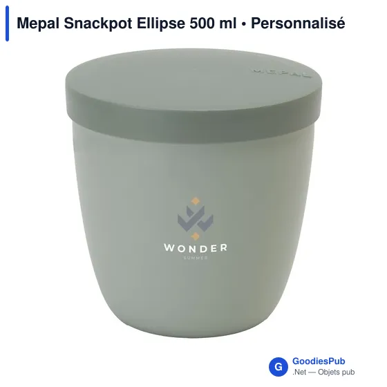 Boîte à déjeuner personnalisable Mepal Snackpot Ellipse 500 mlavec logo - Image 1