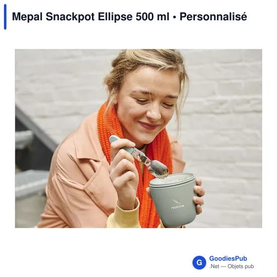 Boîte à déjeuner personnalisable Mepal Snackpot Ellipse 500 mlavec logo - Image 5