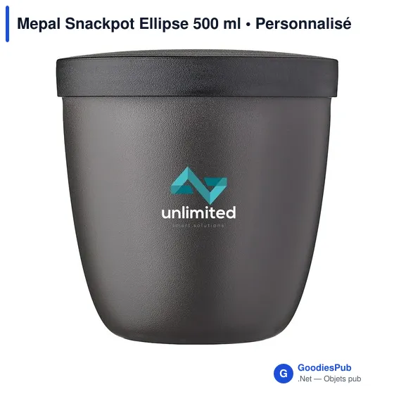 Boîte à déjeuner personnalisable Mepal Snackpot Ellipse 500 mlavec logo - Image 9