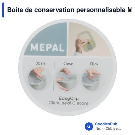 Boîte de conservation personnalisable Mepal Storage Box EasyClip 1 Lavec logo