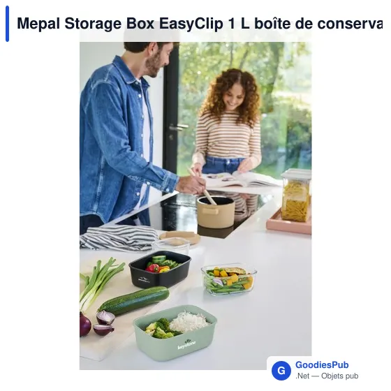 Boîte de conservation personnalisable Mepal Storage Box EasyClip 1 Lavec logo - Image 5