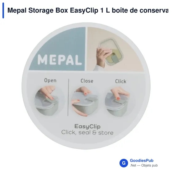 Boîte de conservation personnalisable Mepal Storage Box EasyClip 1 Lavec logo - Image 9