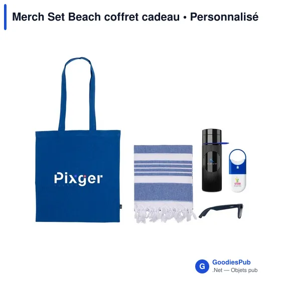 Coffret cadeau personnalisable Merch Set Beach avec logo - Image 5