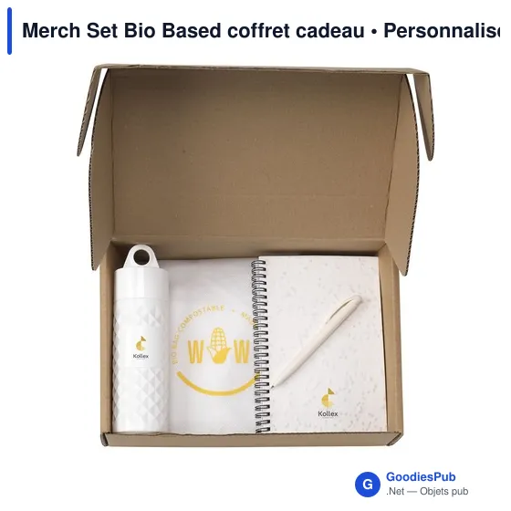 Coffret cadeau personnalisable Merch Set Bio Based avec logo - Image 1