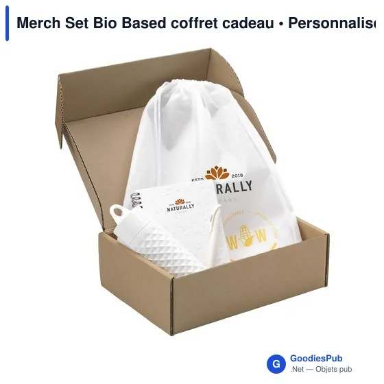Coffret cadeau personnalisable Merch Set Bio Based avec logo - Image 3