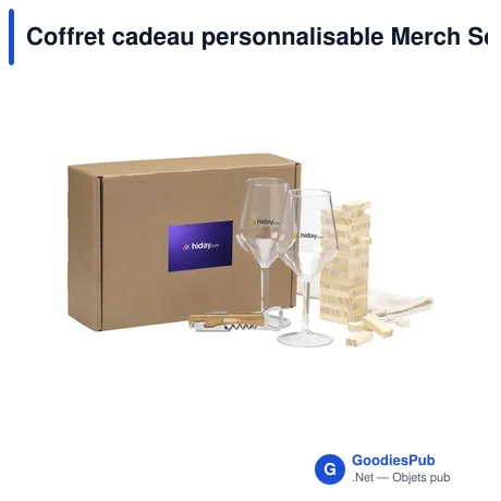 Coffret cadeau personnalisable Merch Set Happy Cheers avec logo