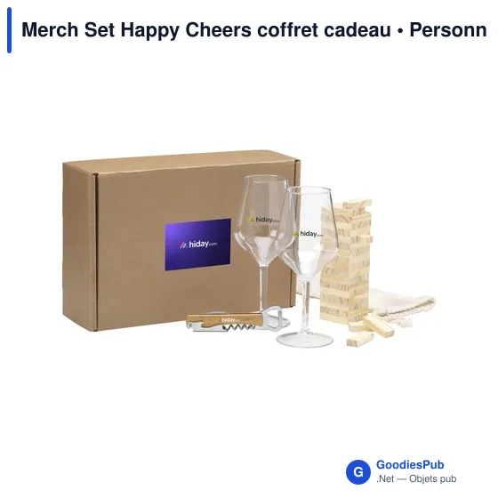 Coffret cadeau personnalisable Merch Set Happy Cheers avec logo - Image 1