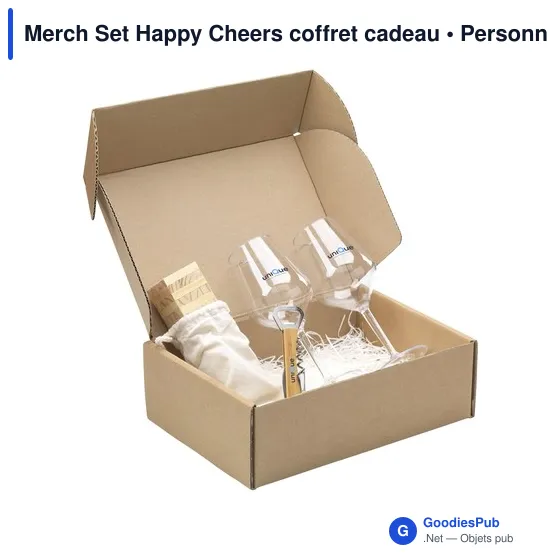 Coffret cadeau personnalisable Merch Set Happy Cheers avec logo - Image 2