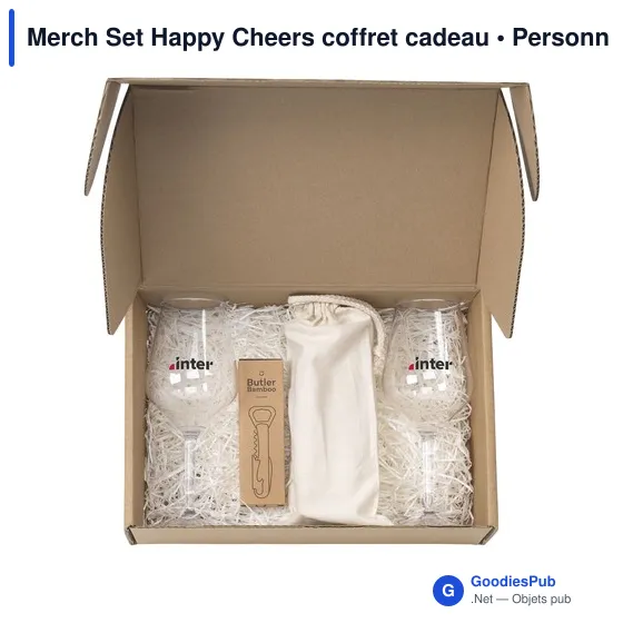 Coffret cadeau personnalisable Merch Set Happy Cheers avec logo - Image 3