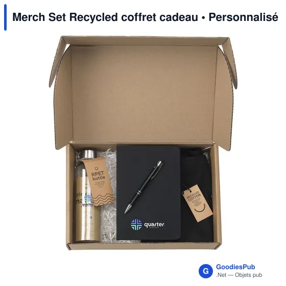 Coffret cadeau personnalisable Merch Set Recycled avec logo - Image 1