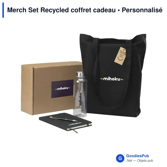 Coffret cadeau personnalisable Merch Set Recycled avec logo - Image 2