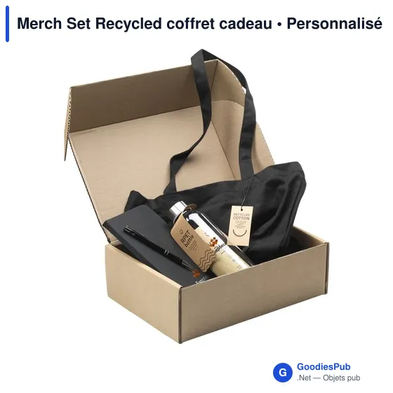 Coffret cadeau personnalisable Merch Set Recycled avec logo - Image 3