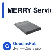MERRY Serviette coton bio 180x100 MO9932 - Miniature 1