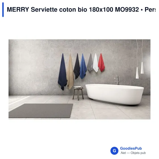 MERRY Serviette coton bio 180x100 MO9932 - Image 5