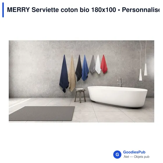 MERRY Serviette coton bio 180x100 MO9932 - Image 10