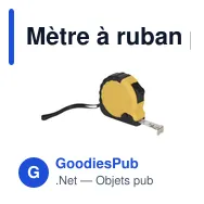 Mètre à ruban personnalisable Grade Burkex 3m avec logo - Miniature 11