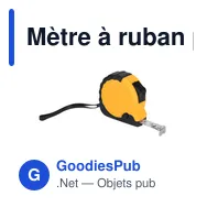 Mètre à ruban personnalisable Grade Burkex 3m avec logo - Miniature 4