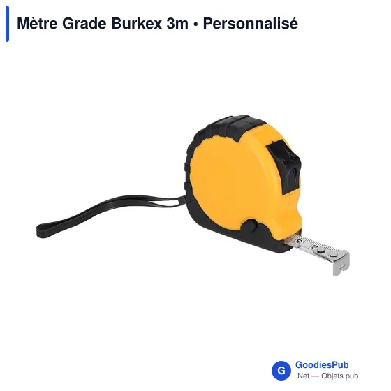Mètre à ruban personnalisable Grade Burkex 3m avec logo - Image 4