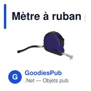 Mètre à ruban personnalisable Grade Burkex 3m avec logo - Miniature 7