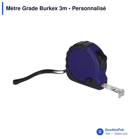 Mètre à ruban personnalisable Grade Burkex 3m avec logo - Image 7