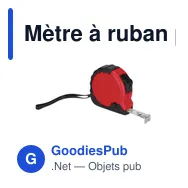 Mètre à ruban personnalisable Grade Burkex 3m avec logo - Miniature 10