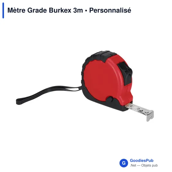 Mètre à ruban personnalisable Grade Burkex 3m avec logo - Image 10